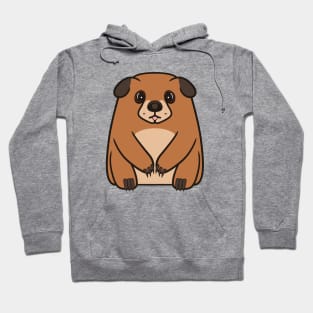 Cute Beaver Sitting Hoodie